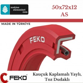 50x72x12 mm FEKO NBR DÖNER MİL YAĞ KEÇESİ TİP-AS 252 50*72*12 mm